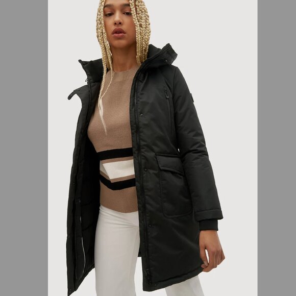 Noize Black Mid Length Parka - Picture 9 of 10